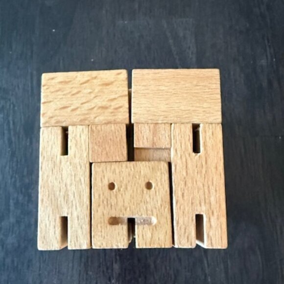 Areawear Cubebot David Weeks Studio Wooden Robot Puzzle Brainteaser (Small) - Picture 4 of 11